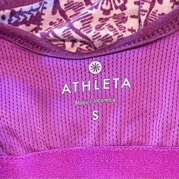 Athleta‎ Purple White Active Tank Top Small - Picture 4 of 7